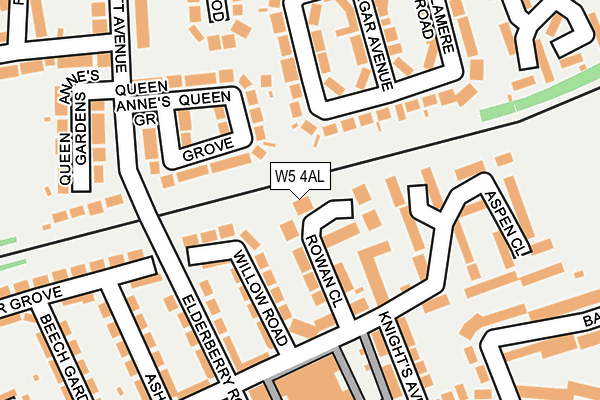 W5 4AL map - OS OpenMap – Local (Ordnance Survey)