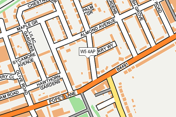 W5 4AP map - OS OpenMap – Local (Ordnance Survey)