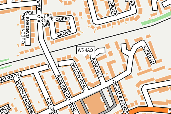 W5 4AQ map - OS OpenMap – Local (Ordnance Survey)