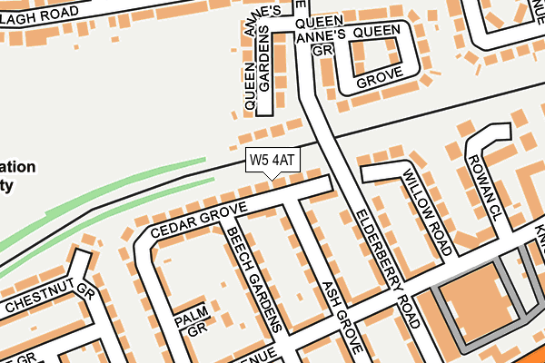 W5 4AT map - OS OpenMap – Local (Ordnance Survey)