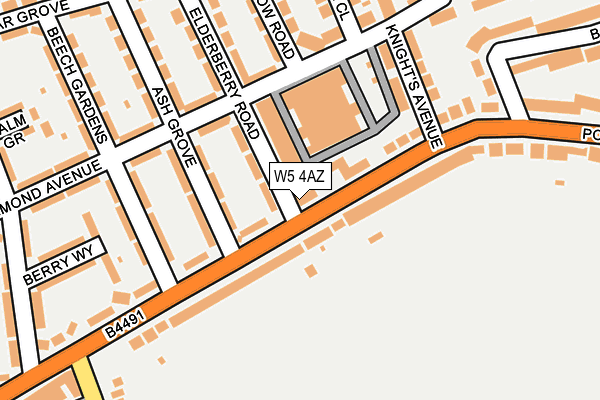 W5 4AZ map - OS OpenMap – Local (Ordnance Survey)