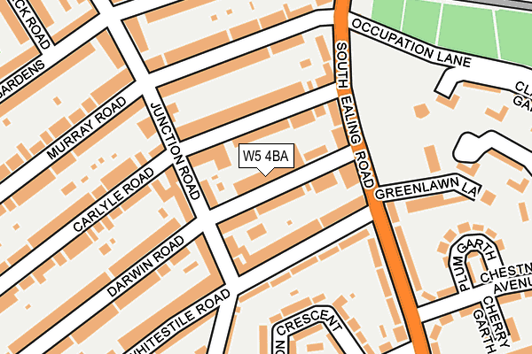 W5 4BA map - OS OpenMap – Local (Ordnance Survey)