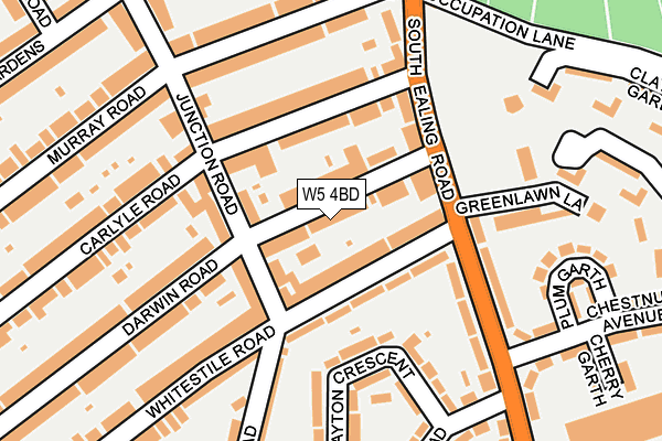 W5 4BD map - OS OpenMap – Local (Ordnance Survey)
