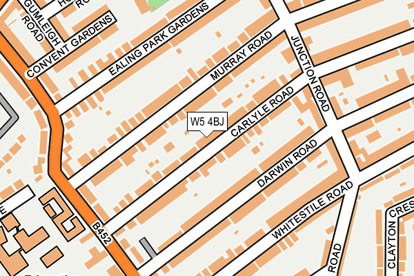 W5 4BJ map - OS OpenMap – Local (Ordnance Survey)