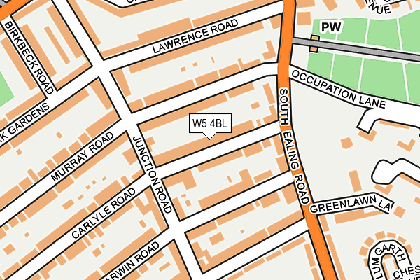 W5 4BL map - OS OpenMap – Local (Ordnance Survey)