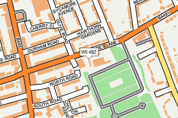 W5 4BZ map - OS OpenMap – Local (Ordnance Survey)