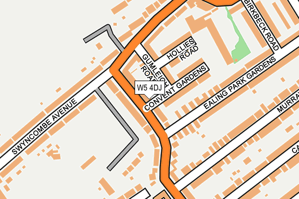 W5 4DJ map - OS OpenMap – Local (Ordnance Survey)