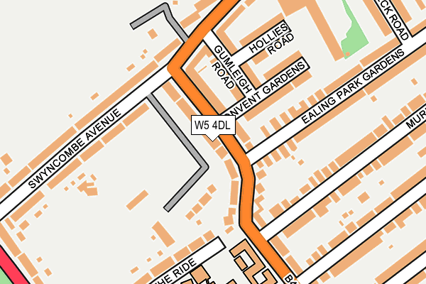 W5 4DL map - OS OpenMap – Local (Ordnance Survey)