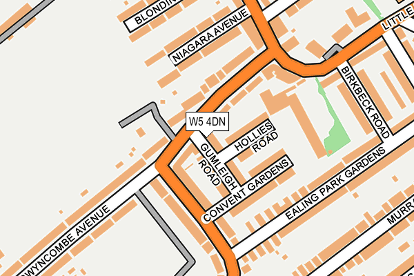 W5 4DN map - OS OpenMap – Local (Ordnance Survey)