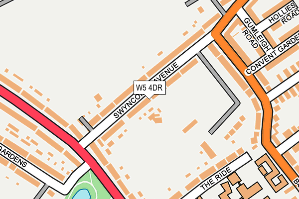 W5 4DR map - OS OpenMap – Local (Ordnance Survey)