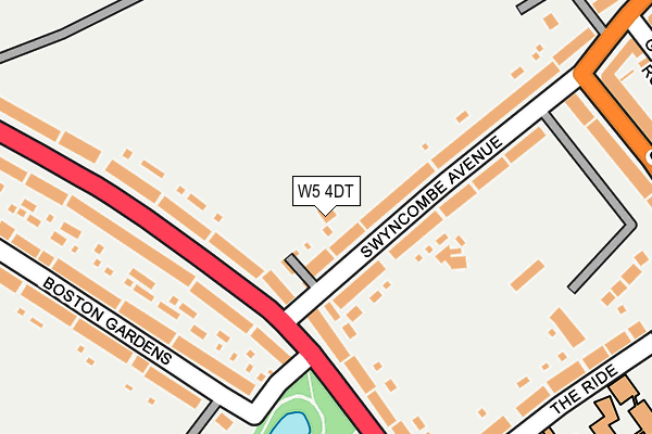 W5 4DT map - OS OpenMap – Local (Ordnance Survey)
