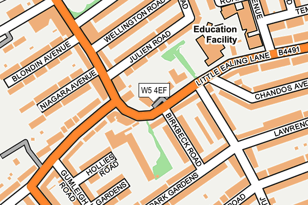 W5 4EF map - OS OpenMap – Local (Ordnance Survey)