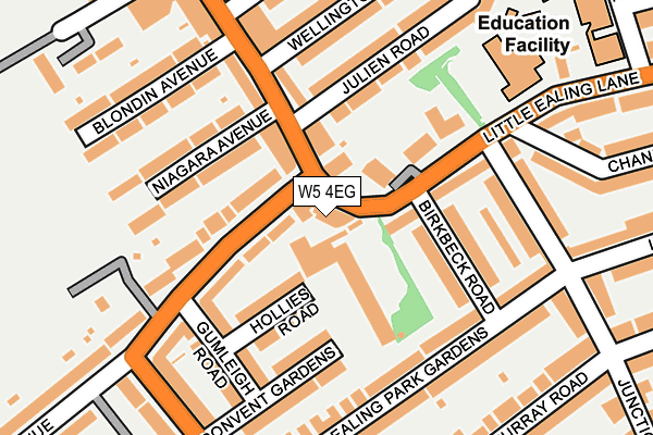 W5 4EG map - OS OpenMap – Local (Ordnance Survey)