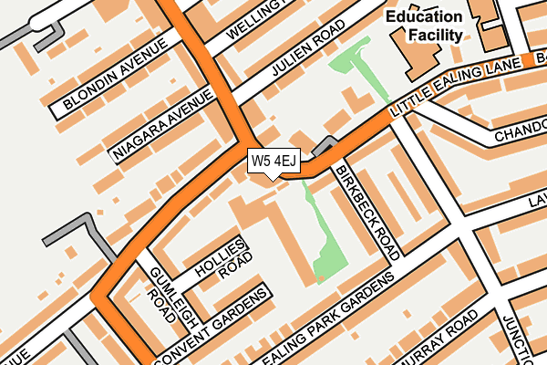 W5 4EJ map - OS OpenMap – Local (Ordnance Survey)