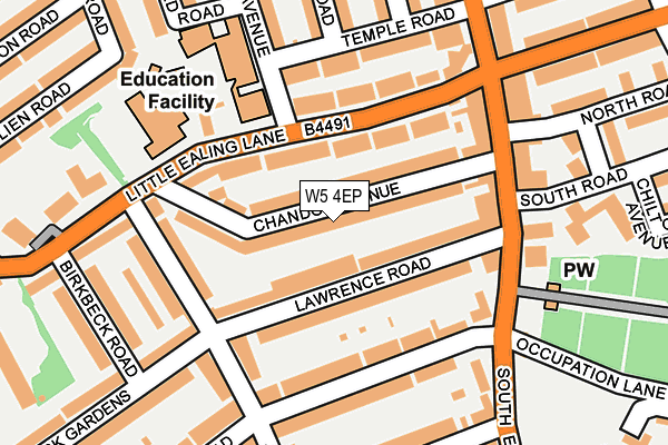 W5 4EP map - OS OpenMap – Local (Ordnance Survey)