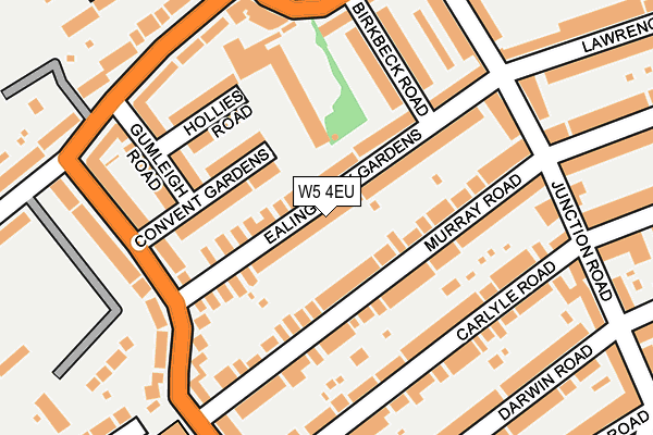 W5 4EU map - OS OpenMap – Local (Ordnance Survey)