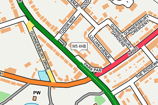 W5 4HB map - OS OpenMap – Local (Ordnance Survey)
