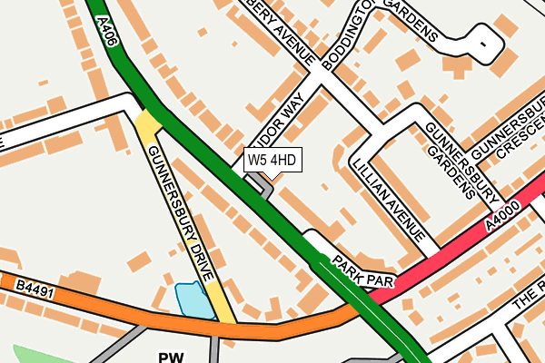 W5 4HD map - OS OpenMap – Local (Ordnance Survey)
