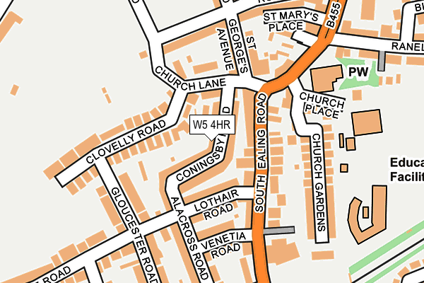W5 4HR map - OS OpenMap – Local (Ordnance Survey)