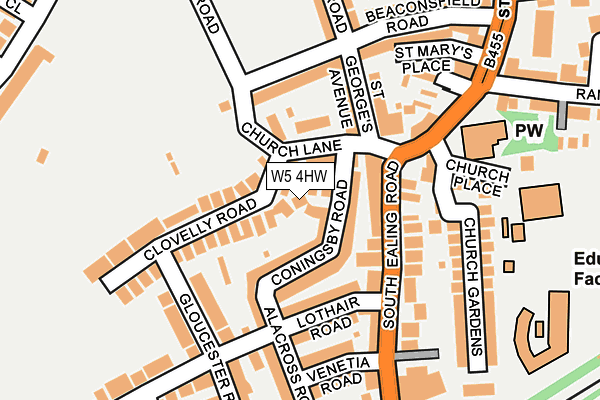 W5 4HW map - OS OpenMap – Local (Ordnance Survey)