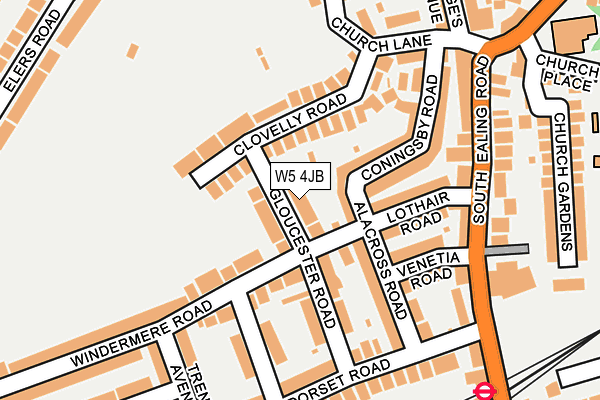 W5 4JB map - OS OpenMap – Local (Ordnance Survey)