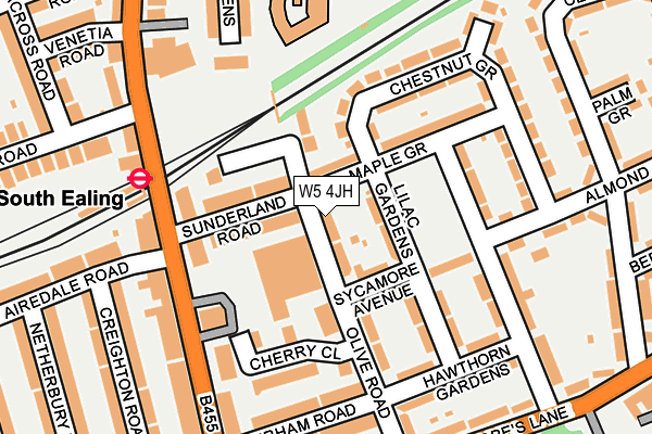 W5 4JH map - OS OpenMap – Local (Ordnance Survey)