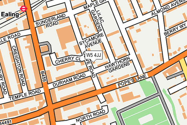 W5 4JJ map - OS OpenMap – Local (Ordnance Survey)