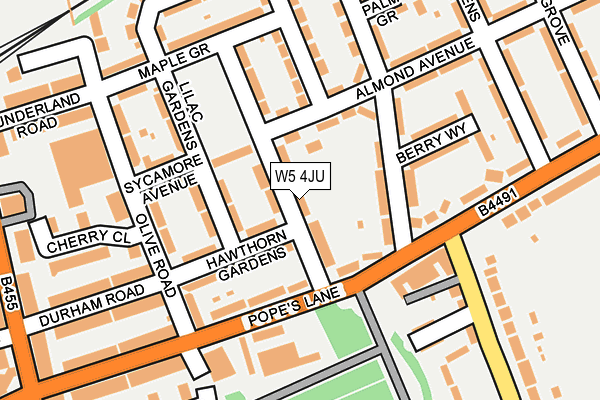 W5 4JU map - OS OpenMap – Local (Ordnance Survey)