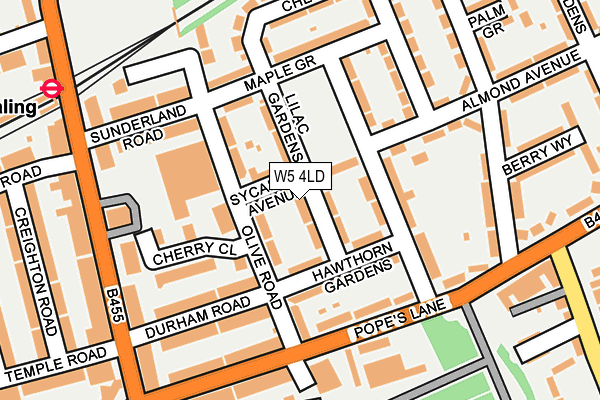 W5 4LD map - OS OpenMap – Local (Ordnance Survey)