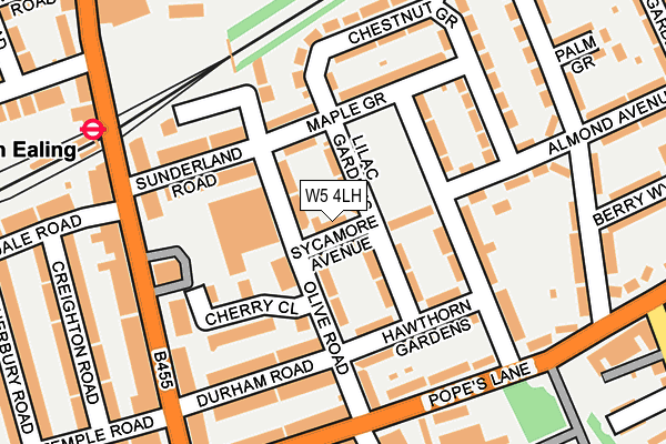 W5 4LH map - OS OpenMap – Local (Ordnance Survey)