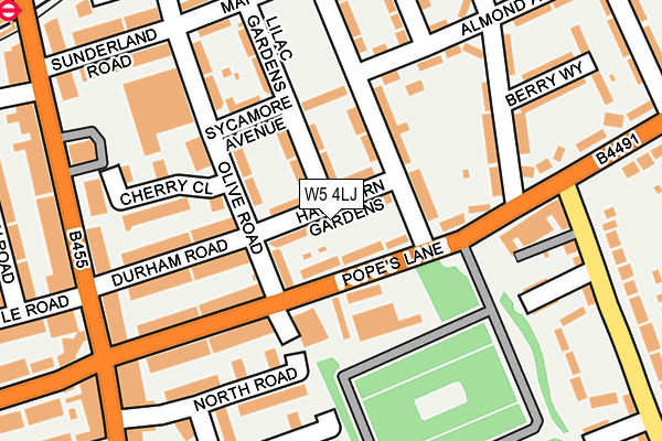 W5 4LJ map - OS OpenMap – Local (Ordnance Survey)