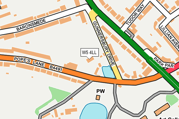 W5 4LL map - OS OpenMap – Local (Ordnance Survey)