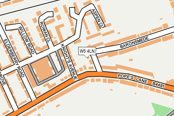 W5 4LN map - OS OpenMap – Local (Ordnance Survey)