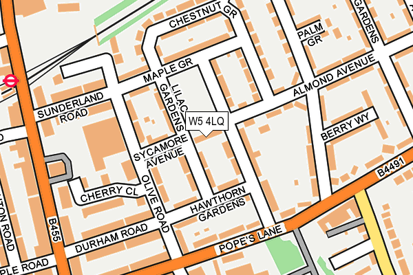 W5 4LQ map - OS OpenMap – Local (Ordnance Survey)