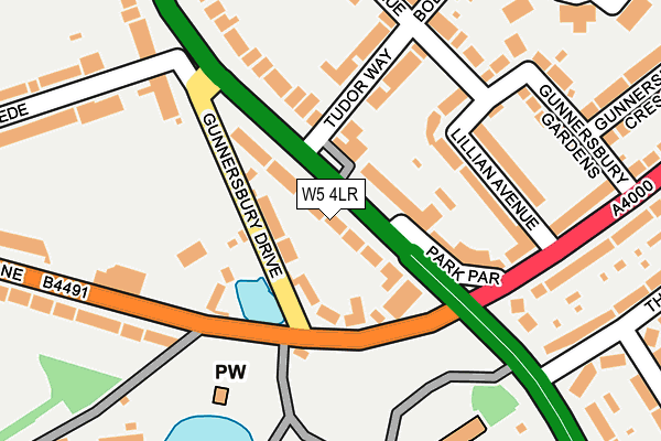 W5 4LR map - OS OpenMap – Local (Ordnance Survey)