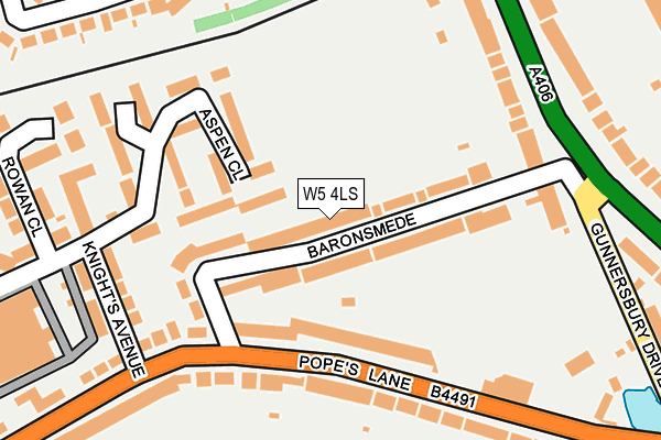 W5 4LS map - OS OpenMap – Local (Ordnance Survey)