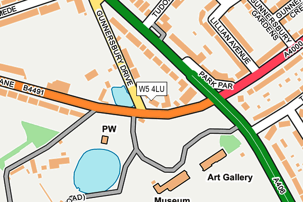 W5 4LU map - OS OpenMap – Local (Ordnance Survey)