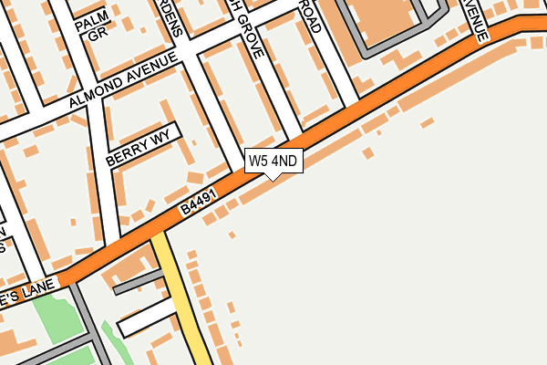 W5 4ND map - OS OpenMap – Local (Ordnance Survey)