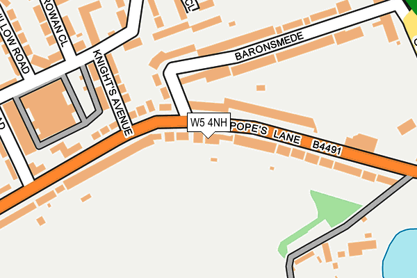 W5 4NH map - OS OpenMap – Local (Ordnance Survey)