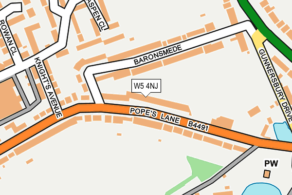 W5 4NJ map - OS OpenMap – Local (Ordnance Survey)