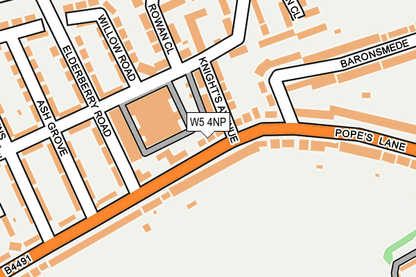 W5 4NP map - OS OpenMap – Local (Ordnance Survey)