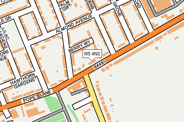 W5 4NS map - OS OpenMap – Local (Ordnance Survey)