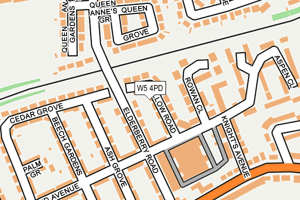 W5 4PD map - OS OpenMap – Local (Ordnance Survey)