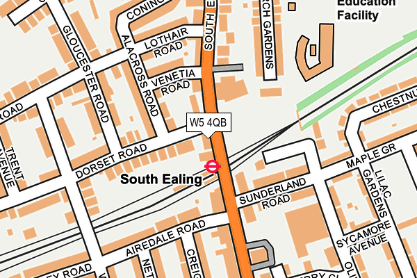 W5 4QB map - OS OpenMap – Local (Ordnance Survey)