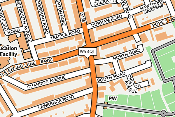 W5 4QL map - OS OpenMap – Local (Ordnance Survey)