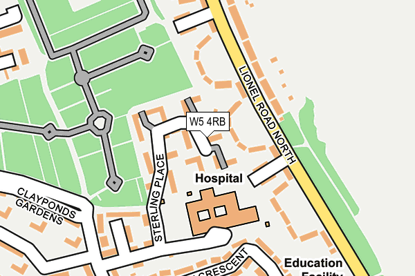 W5 4RB map - OS OpenMap – Local (Ordnance Survey)