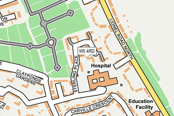 W5 4RD map - OS OpenMap – Local (Ordnance Survey)