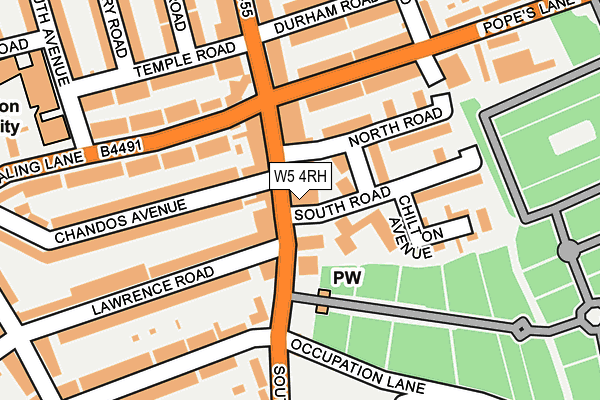 W5 4RH map - OS OpenMap – Local (Ordnance Survey)