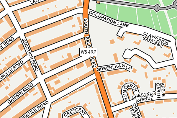 W5 4RP map - OS OpenMap – Local (Ordnance Survey)