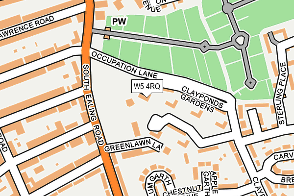 W5 4RQ map - OS OpenMap – Local (Ordnance Survey)